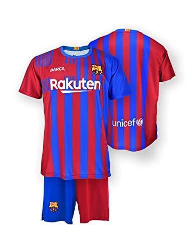 Kit - Personalizable - Camiseta y Pantalón Infantil Primera Equipación - FC Barcelona - Réplica Autorizada - Temporada 2021/2022 (10 Años)