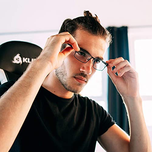 KLIM™ Protect - Gafas de NUEVA generación - Protege los ojos frente a la dañina luz azul de las pantallas - Anti fatiga ocular - Anti UV - Para PC, SMARTPHONE, TV, TABLET, MONITORES