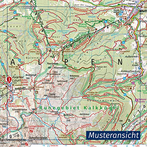 KOMPASS Wanderkarte 290 Innsbruck und Umgebung: 2 Wanderkarten 1:50000 im Set inklusive Karte zur offline Verwendung in der KOMPASS-App. Fahrradfahren. Skitouren.