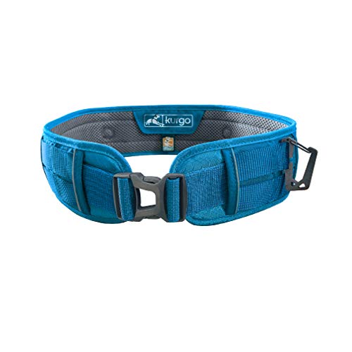 Kurgo RSG Cinturón utilitario Activo, cinturón Manos Libres para Caminar de Perros, Ajustable, Compatible con MOLLE, Azul costero