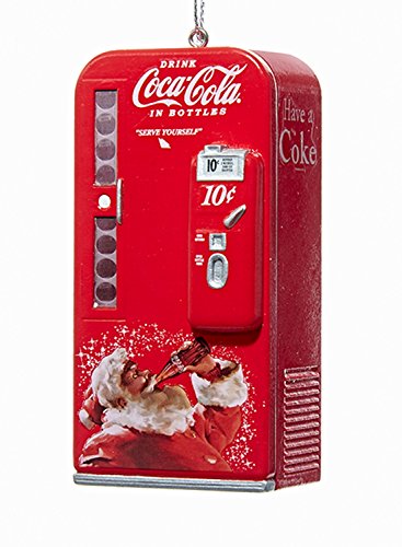 Kurt Adler Coca-Cola Vending Machine with Santa Ornament #CC1162 by Kurt Adler