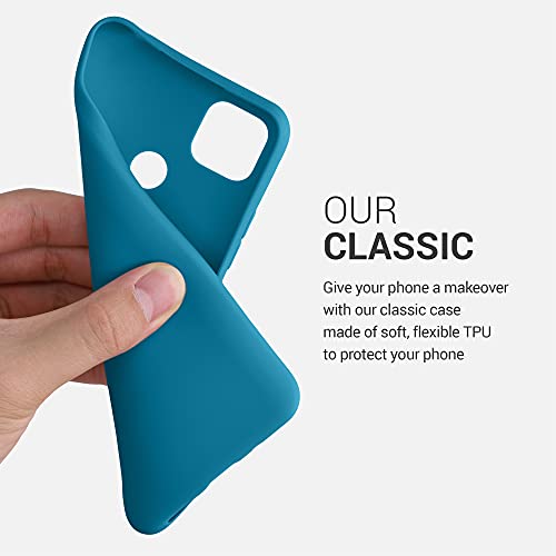 kwmobile Carcasa para Xiaomi Redmi 9C - Funda para móvil en TPU Silicona - Protector Trasero en Azul océano