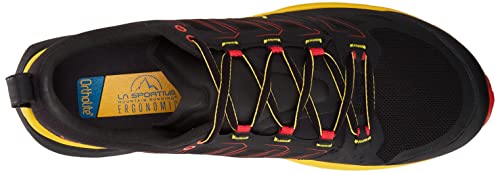 LA SPORTIVA Jackal, Zapatillas de Trail Running Hombre, Black/Yellow, 41.5 EU