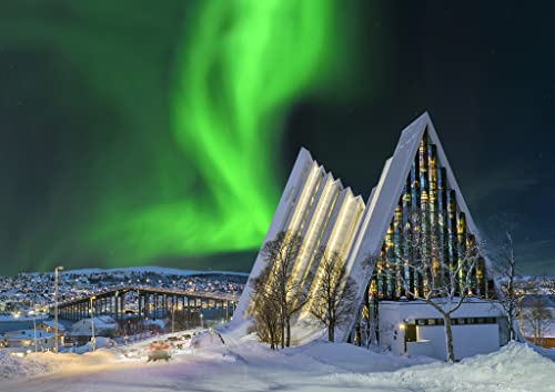 Lais Puzzle La Catedral del Mar de Hielo de Tromso Noruega con Luces del Norte 1000 Piezas