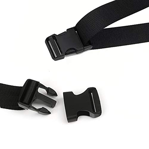 LanYing 10 Piezas 25mm/38mm Hebillas de Plástico Hebilla Lateral de Liberación Rápida para Mochila/Accesorios de Mochila Correa para el Hombro/Collar para Mascotas (Negro) (25mm)