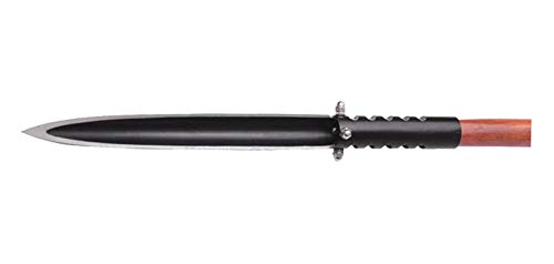Lanza Condor de Caza ASMAT Dagger Spear con Hoja de Acero Carbono 1075 de 40 cm y empuñadura de Madera de 126,4 cm 61350  para Caza, Supervivencia y Bushcraft + Portabotellas de Regalo