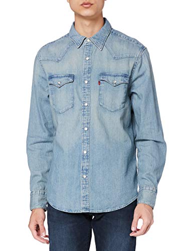 Levi's Barstow Western Standard Camisa, Blue (Red Cast Stone 0001), Large para Hombre
