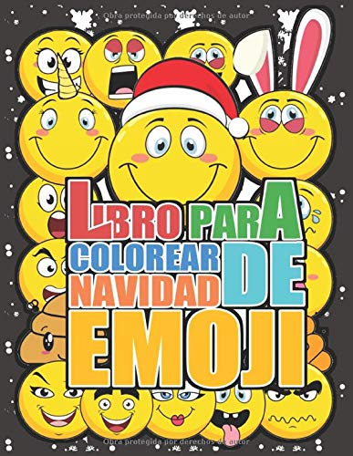 Libro Para Colorear de Navidad Emoji: Feliz Navidad Para Colorear Para Niños Actividad de la Temporada de Invierno Para Familiares y Amigos y Navidad.