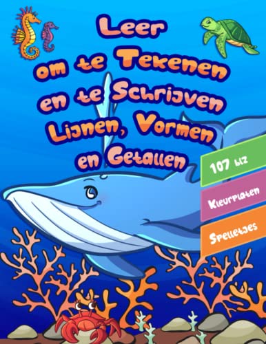 Lijnen, Vormen en Getallen Leren Traceren en Schrijven: Oefenboek voor Overtrekken en Schrijven: Lijnen, Vormen, Getallen, voor Kinderen vanaf 3 jaar ... en Letters, voor Kinderen vanaf 3 jaar)