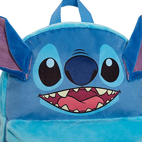 Lilo and Stitch Bag Mochila de felpa para niños para la escuela, mochila 3D, bolsa de libro de almuerzo, regalo de Disney, Blue, Talla única, Mochila