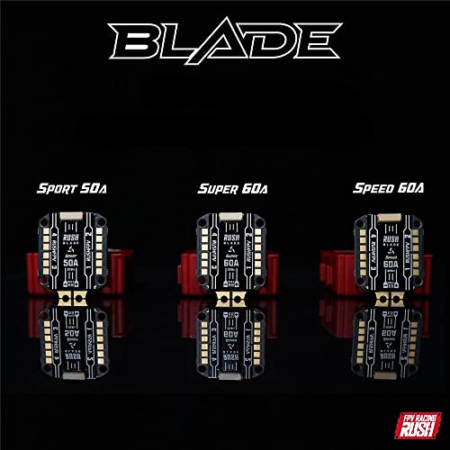 LMIAOM 30. 5mm RUSHFPV RUSH BLADE 50A/60A 3-6S BLHeli_ 32 4in1 ESC sin escobillas para RC Stack FPV Racing Freestyle Long Range 4S 6S Drones Instalación de accesorios DIY (color : 50A Sport)
