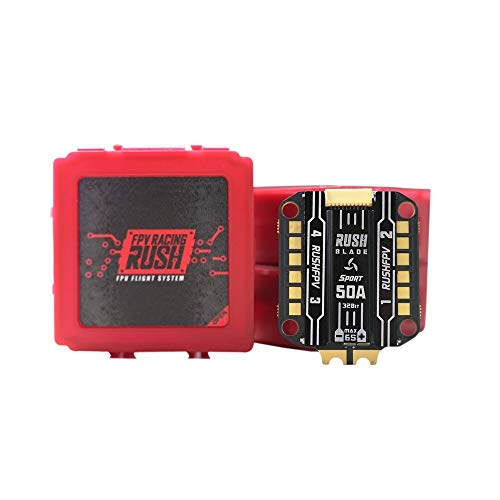 LMIAOM 30. 5mm RUSHFPV RUSH BLADE 50A/60A 3-6S BLHeli_ 32 4in1 ESC sin escobillas para RC Stack FPV Racing Freestyle Long Range 4S 6S Drones Instalación de accesorios DIY (color : 50A Sport)