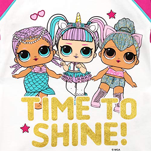 LOL Surprise Pijamas de Manga Corta para Niñas Dolls Multicolor 6-7 Años