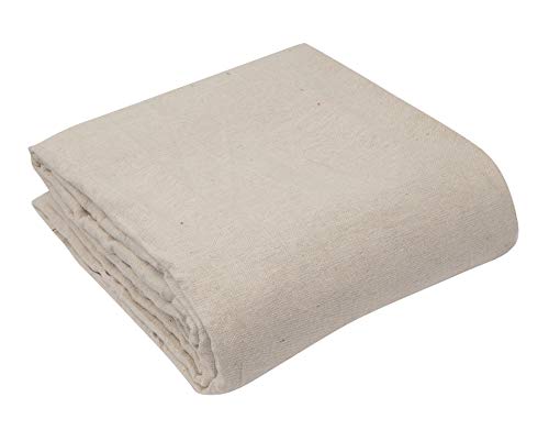Lona natural de de algodón para gota de polvo – 2,7 x 3,6 m – 170 g.