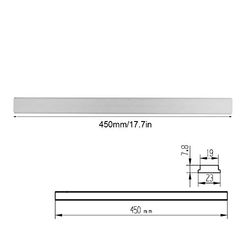 Losa deslizante de barra en T, aleación de aluminio Ranura en T de riel en inglete Losa deslizante no porosa Herramienta de carpintería para enrutador, sierras de cinta, prensas de perforación(450mm)