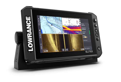 Lowrance - Elite FS 9 (sistema de pesca), buscador de peces con transductor Active Imaging 3 en 1 y cartas C-MAP Contour+ precargadas
