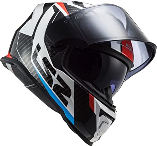 LS2, casco integral moto Storm Racer blue red, XXL