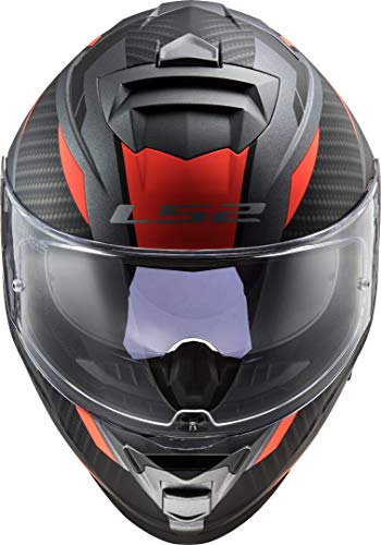 LS2, casco integral moto Storm Racer Titanium orange, XL