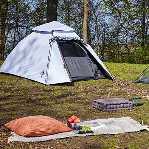 Lumaland Tienda de campaña Abovedada Light Pop Up Ligera para 3 Personas Camping Acampada Festival 215 x 195 x 120 cm Cool Reflective