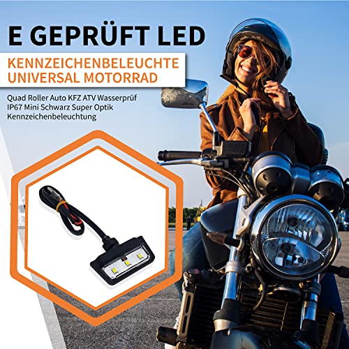 Luz de matrícula de motocicleta lámpara de cola trasera LED universal de 12 V apta para la mayoría de las motocicletas