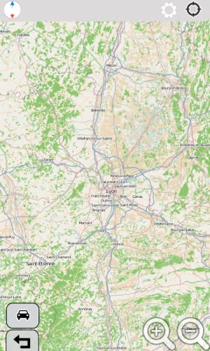 Lyon, Francia GPS Navigator (Golden Forge)