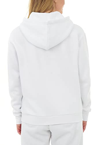 M17 Womens Ladies Recycled Zip Through Hoody Soft Casual Hooded Sweatshirt (XS, White) Sudadera Informal Suave con Capucha y Cremallera reciclada para Mujer, Blanco