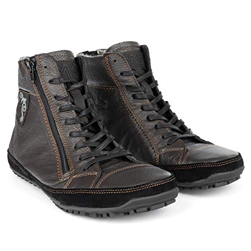 Magical Shoes Alaskan X - Zapatos de piel nobuk para otoño e invierno, 230 g, con forro, hechos a mano en la UE, color Marrón, talla 45 EU Weit
