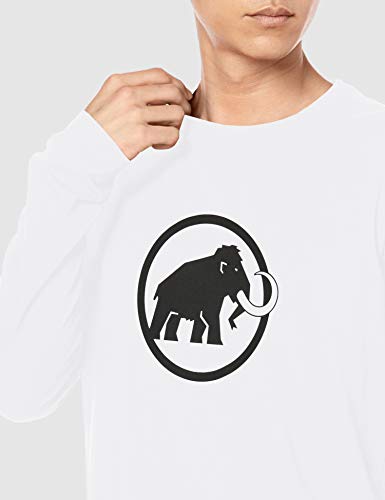 Mammut Camiseta de Manga Larga con Logotipo para Hombre, Hombre, Manga Larga, 1016-00870, Blanco Brillante, XX-Large