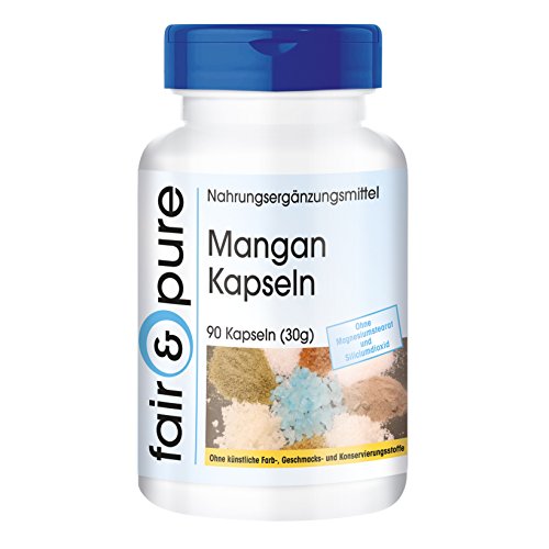 Manganeso 4mg - Gluconato de Manganeso natural y vegano - Oligoelemento - Alta pureza - 90 Cápsulas