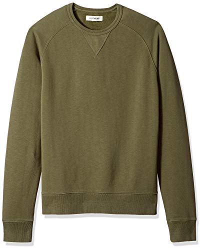 Marca Amazon - Goodthreads Crewneck Fleece Sweatshirt novelty-athletic-sweatshirts, Verde oliva, US S (EU S)