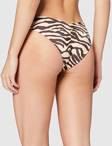 Marca Amazon - IRIS & LILLY Braga Alta de Bikini Mujer, Multicolor (Leopard), M, Label: M