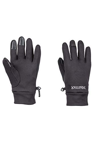 Marmot Power Stretch Connect Glove Guantes vellón, cálidos, a Prueba de Viento, Repelente al Agua, para Exteriores, Ciclismo, Correr, Unisex Adulto, Black, M