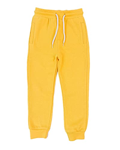 Mavipink - Bonitos y suaves pantalones de chándal para niños de algodón polar., amarillo, 5 años