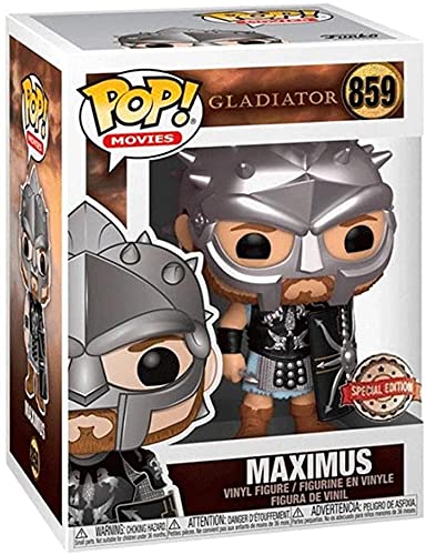 Maximus Helmeted Edición Limitada Pop Movies Gladiator Figura de Vinilo (Incluye Funda Protectora Ecotek Pop Box)