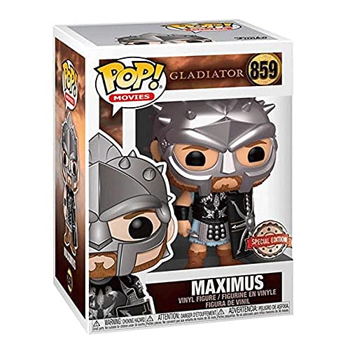 Maximus Helmeted Edición Limitada Pop Movies Gladiator Figura de Vinilo (Incluye Funda Protectora Ecotek Pop Box)