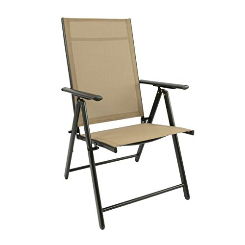 Maxx - Juego de 2 sillas plegables de jardín, terraza, balcón o camping, de aluminio y plástico