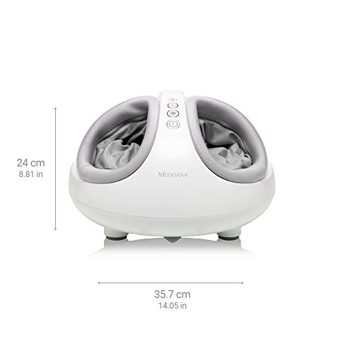 Medisana FM 888 Masajeador de pies Shiatsu, eléctrico, función de luz roja, función de calor, 2 velocidades, masaje shiatsu y de compresión para pies y planta del pie
