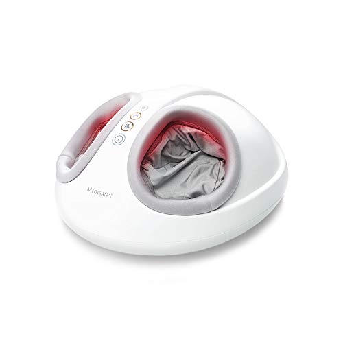 Medisana FM 888 Masajeador de pies Shiatsu, eléctrico, función de luz roja, función de calor, 2 velocidades, masaje shiatsu y de compresión para pies y planta del pie