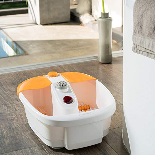 Medisana FS 883 Pediluvio con masaje de zonas reflejas de los pies, baño de pies eléctrico, función de calentamiento de agua, masaje de vibración, baño de pies con masaje y calefacción