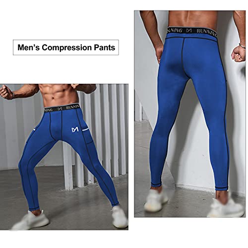 MEETYOO Leggings Hombre, Mallas Running Pantalon Deporte Pantalón de Compresión para Fitness Yoga Gym