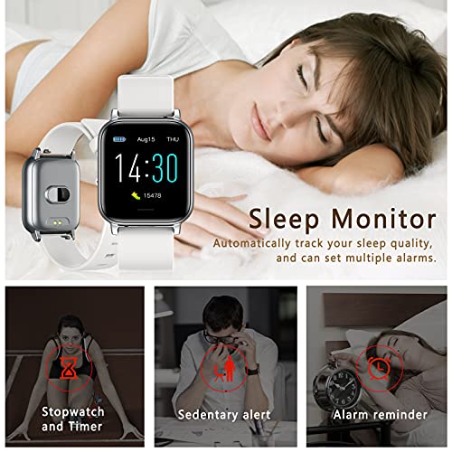 MICGIGI Fitness Tracker Smartwatch para Hombres y Mujeres 1,3 Pulgadas HD Screen Activity Tracker con podómetro Monitor de Ritmo cardíaco Monitor de sueño