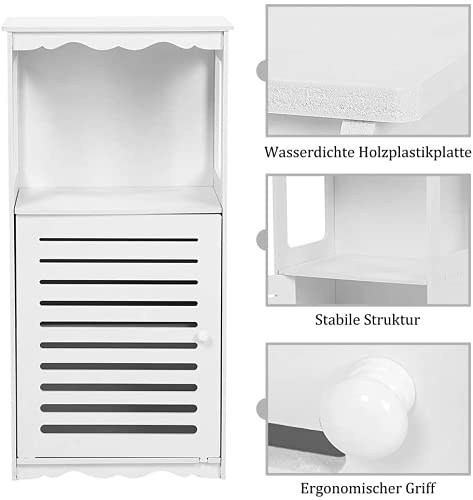 Michellda Armario esquinero de 3 capas, armario de baño blanco, estrecho, multifuncional, estrecho con un extremo abierto, compartimento para cuarto de baño, salón, cocina, 15,6 x 11 x 31,5 cm
