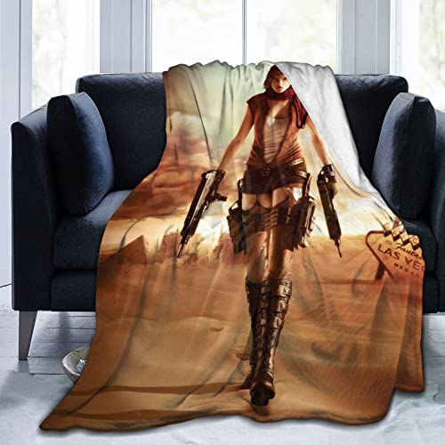 Milla Alice Jovovich - Manta de franela de forro polar suave para sofá, sala de estar, dormitorio