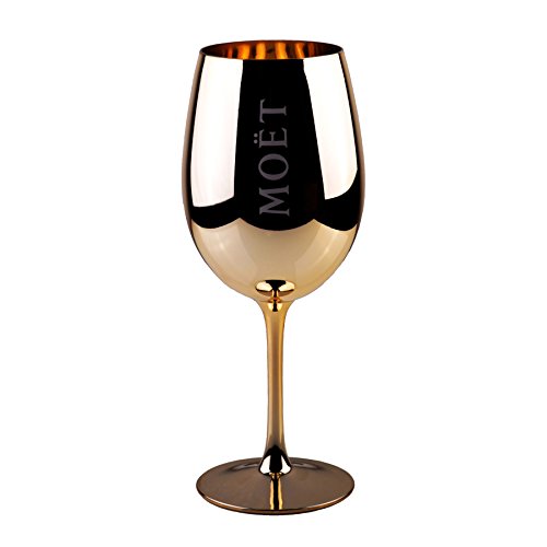 Moët & Chandon Copas de champán de cristal puro, edición limitada Ibiza, color dorado, 1
