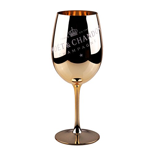 Moët & Chandon Copas de champán de cristal puro, edición limitada Ibiza, color dorado, 1