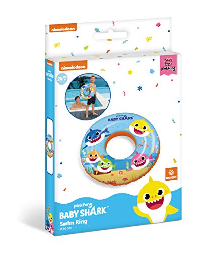 Mondo Mondo-16889 Pinkfong Baby Toys – Anillo de natación Flotante para bebé Shark Swim Ring – Rosquilla Hinchable – Ideal para niño/niña utilizable en Piscina/mar – 16889, Multicolor