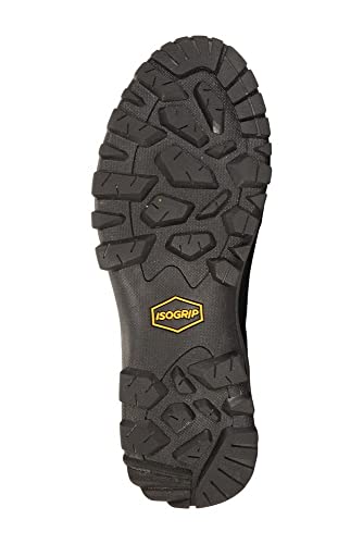 Mountain Warehouse Gale Womens Waterproof IsoGrip Boots - Suede Mesh Upper Hiking Shoes, EVA Footbed, High Traction Outsole - Best for Walking, Travelling, Outdoors Negro Talla Zapatos Mujer 40 EU