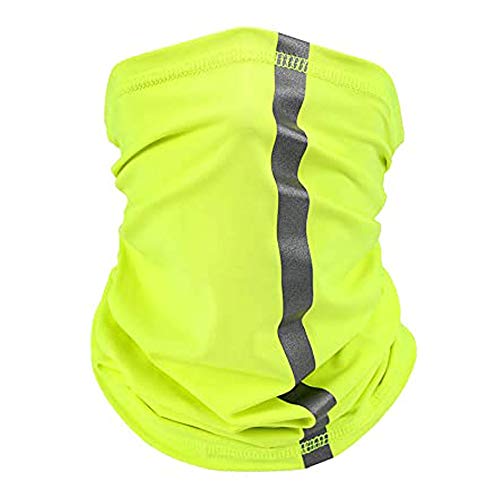 Muka Visibilidad reflectante de seguridad para el cuello, bufanda, pasamontañas, protección solar, 45,7 cm de largo x 22,8 cm de ancho