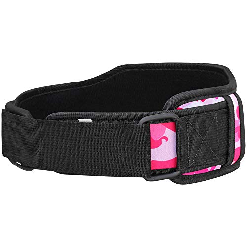Mytra Fusion Unisex Gym Belt Fitness Belt for Exercise, Weightlifting, Powerlifting, Crossfit Training (Camo Pink, Medium)