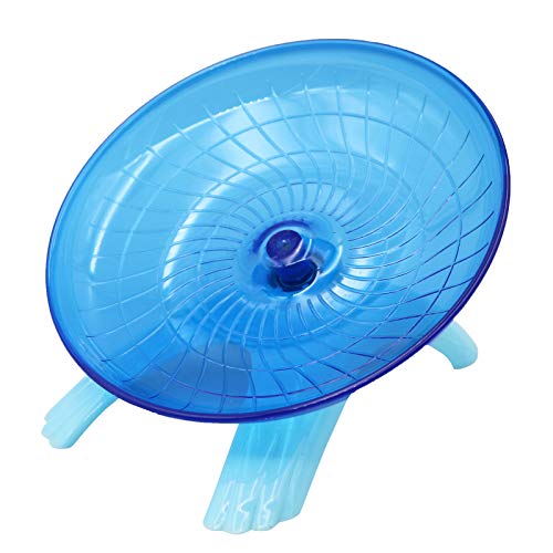 M.Z.A Plato para hámster con forma de hámster y rueda de juguete duradera con (azul)